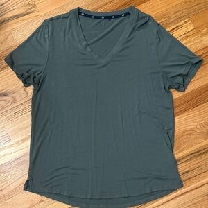 Dark Green Gap V-Neck T-Shirt